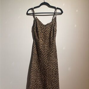 Audrey Animal Print Midi Dress